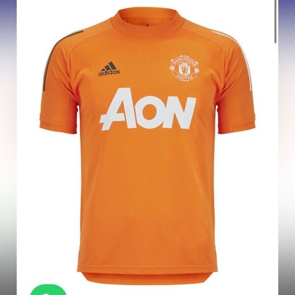 Manchester United Training Jersey Orange 2020 2021 - Picture 1 of 12